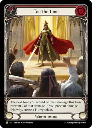 Toe the Line (Red) (GEM165)
