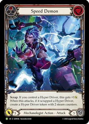 Speed Demon (Red) (GEM166)  Rainbow Foil