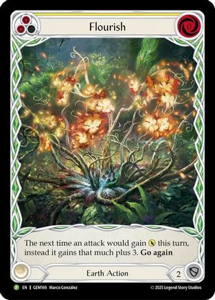 Flourish (Yellow) (GEM169)  Rainbow Foil