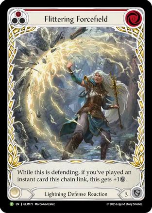 Flittering Forcefield (Red) (GEM173)  Rainbow Foil