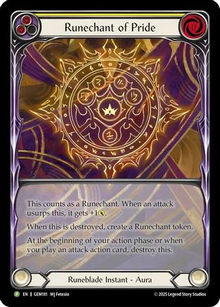 Runechant of Pride (Yellow) (GEM181)  Rainbow Foil
