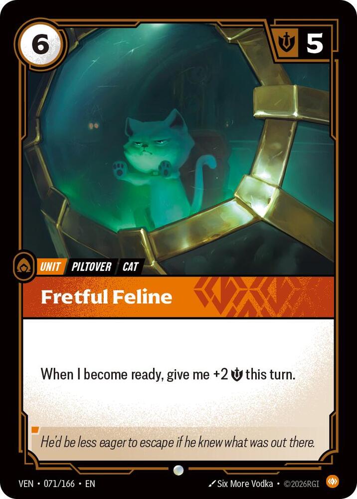 Fretful Feline Rainbow Foil