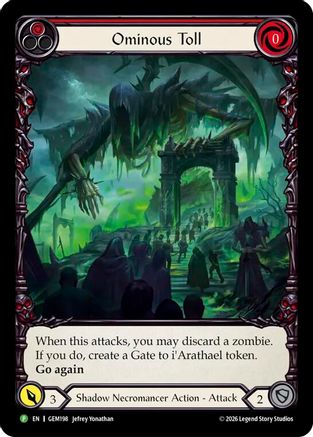 Ominous Toll (GEM198)  Rainbow Foil