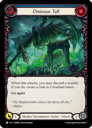 Ominous Toll (Blue) (IAR080)  Rainbow Foil