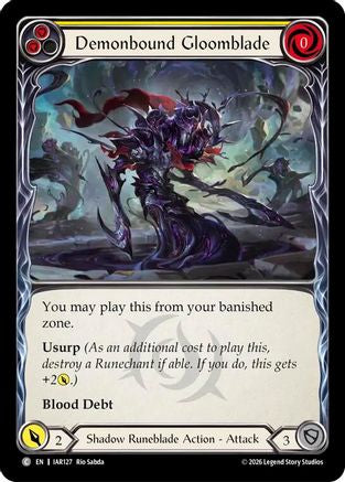 Demonbound Gloomblade (Yellow) (IAR127)  Rainbow Foil