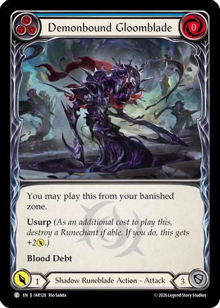 Demonbound Gloomblade (Blue) (IAR128)  Rainbow Foil