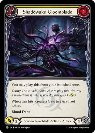 Shadowake Gloomblade (Yellow) (IAR136)  Rainbow Foil
