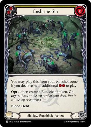 Enshrine Sin (Yellow) (IAR139)  Rainbow Foil