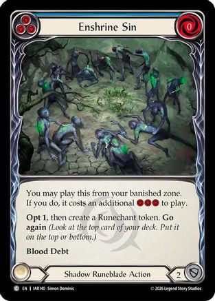 Enshrine Sin (Blue) (IAR140)  Rainbow Foil