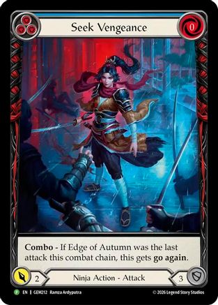 Seek Vengeance (GEM212)  Rainbow Foil