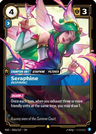 Seraphine, Inspiring (Alternate Art) (065a/167) - Radiance Foil