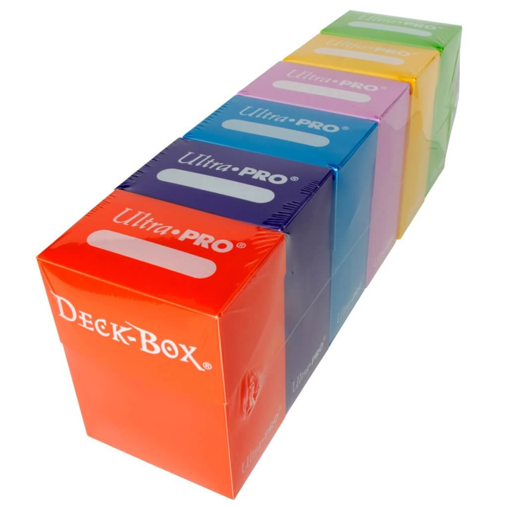 ULTRA PRO DECK BOX  - 6 colour Pack Bundle (Orange,Purple,Blue,Pink,Yellow, Green )