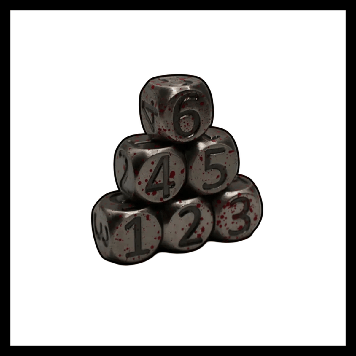 Heavy Rollers Metal D6 Dice w/ Magnetic Case