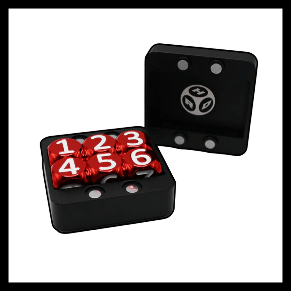 Heavy Rollers Metal D6 Dice w/ Magnetic Case