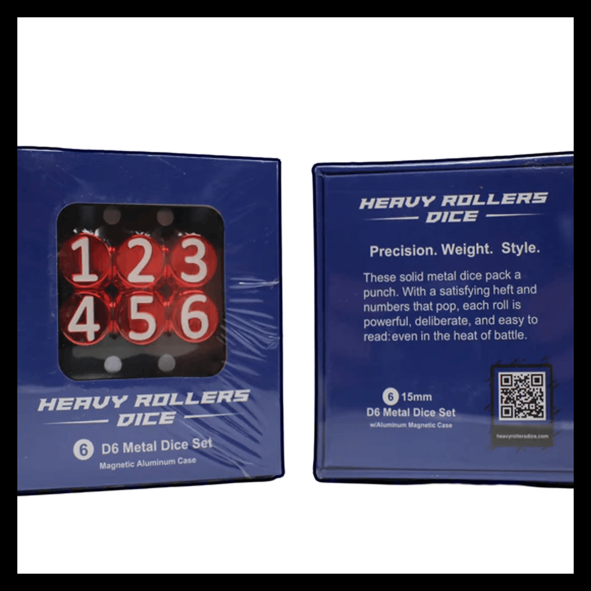 Heavy Rollers Metal D6 Dice w/ Magnetic Case